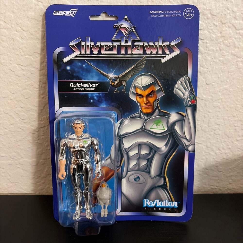 Super7 SilverHawks ReAction Figure Quicksilver (Toy Version)